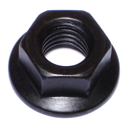 Midwest Fastener Flange Nut, M12-1.75, Steel, Class 10, Black Phosphate, 8 PK 78468